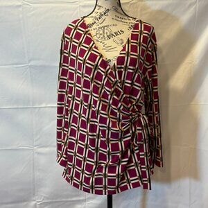 Anne Klein Faux Wrap Blouse